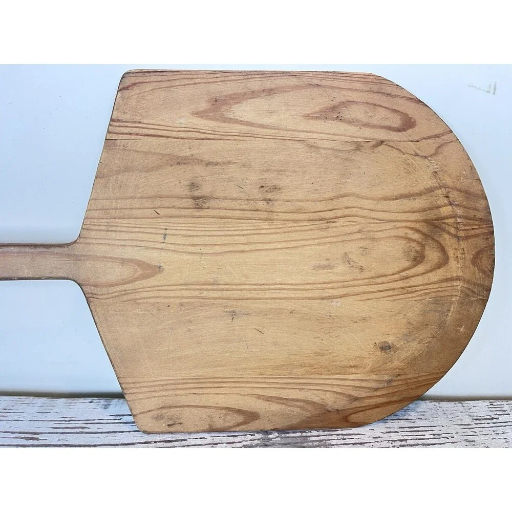 Vintage Rustic French Hand Carved Pizza Board / Serving Board 24” / Entertaining